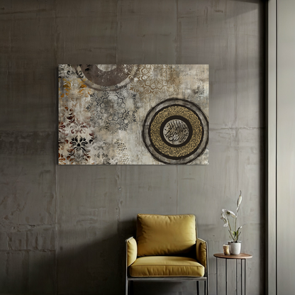 Aayat Al kursi print - Mixed media Modern Islamic wall Art Prints - ARPS2122