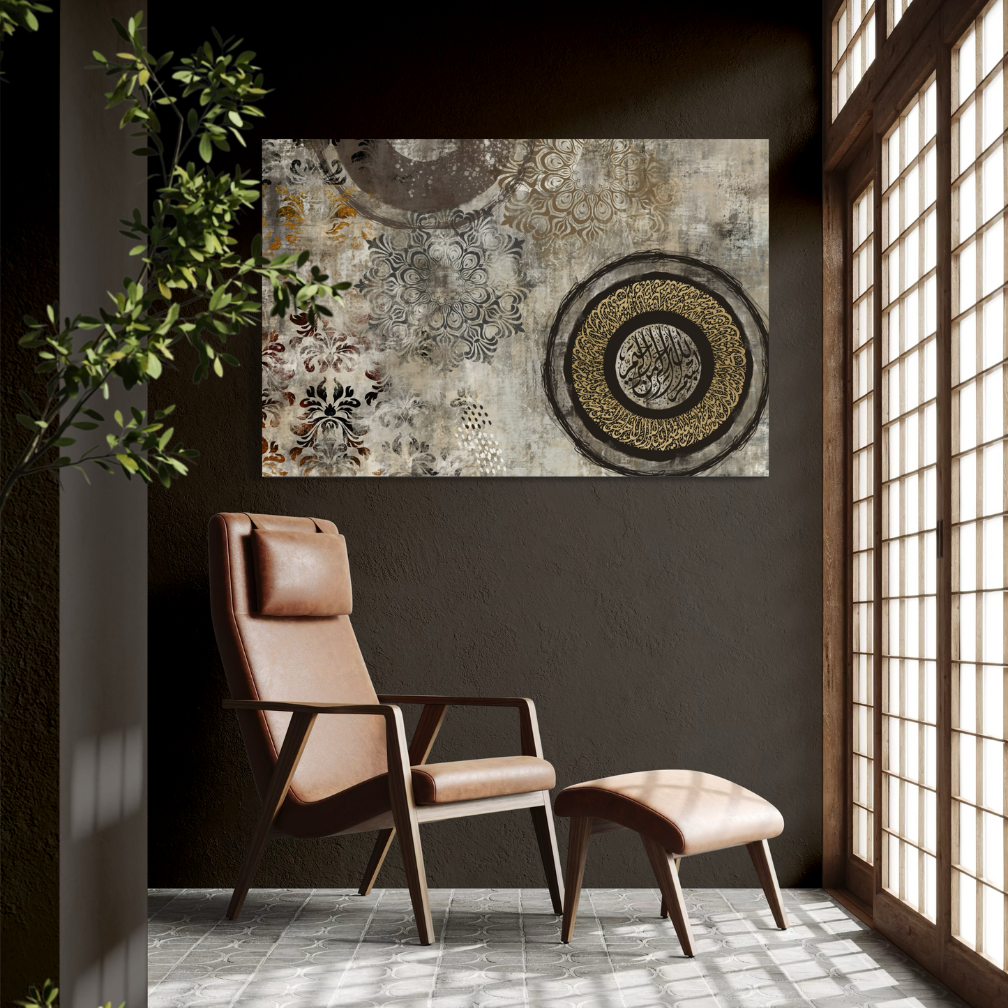 Aayat Al kursi print - Mixed media Modern Islamic wall Art Prints - ARPS2122